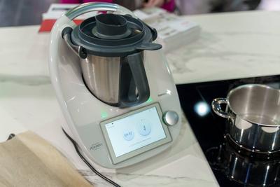 Augsburg, Bavaria, Germany - February 2, 2024: Vorwerk Thermomix TM6 Exhibited at a cooking show at the AFA trade fair i-stock-foto