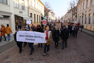 Omas gegen Rechts in Potsdam-stock-photo