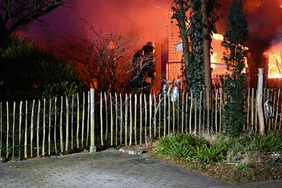 Gro?brand in Ostfriesland.-stock-foto