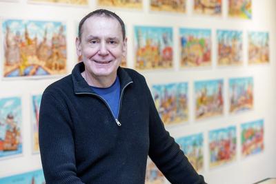 Ausstellung "Jacques Tilly. Freigeist - 200 Jahre Comitee D?sseldorfer Carneval e. V."-stock-foto