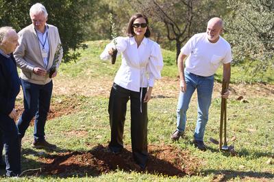 39th Goya Awards - Maribel Verdu, Leonor Watling and Aitana Sanchez-Gijon plant holm oak trees-stock-foto