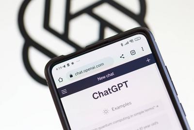 ChatGPT k?nstliche Intelligenz KI Chat GPT artificial intelligence AI mit Logo von OpenAI in Stuttgart, Deutschland Stut-stock-foto