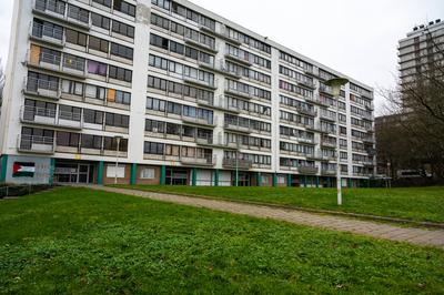 Peterbos district, where a shooting took place this morning. This is the third shooiting in a row this week in Anderlech-stock-foto