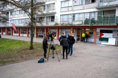 Peterbos district, where a shooting took place this morning. This is the third shooiting in a row this week in Anderlech-stock-foto
