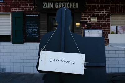 Koeln Geschlossene Gaststaette, Koeln, 28.03.2020 Geschlossene Gaststaette, Koeln, 28.03.2020, *** Cologne Closed resta-stock-foto