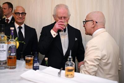 King Charles and Queen Camilla at UK - Italy Dinner-stock-foto