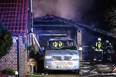 Gro?brand in Ostfriesland.-stock-foto