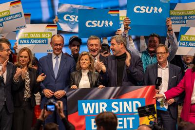 Kleine Parteitag (Parteiausschuss) der Christlich-Sozialen Union, N?rnberg, 08.02.2025-stock-foto