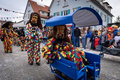 Tuebingen-Hirschau Rosenmontagsumzug in Tuebingen-Hirschau, Fasnet, Fasching, Bad Hirschau, 12.02.2024 Narrenzunft Buehl-stock-foto