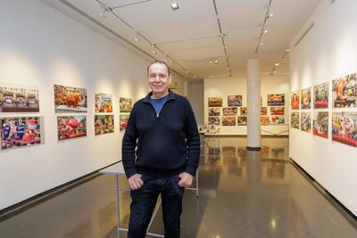 Ausstellung "Jacques Tilly. Freigeist - 200 Jahre Comitee D?sseldorfer Carneval e. V."-stock-foto