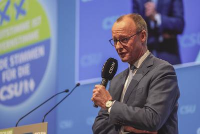08.02.2025, CSU Parteitag 2025, N?rnberg: Kleiner Parteitag (Parteiausschuss) der Christlich Sozialen Union (CSU) in der-stock-foto