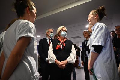 Visit of the Minister of Labor, Health, Solidarity and Families, Catherine Vautrin to the PMA service of the Tenon hospital in Paris, February 7, 2025-stock-foto