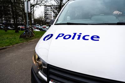 Detail of a Public security Police van at the Peterbos district, where a shooting took place this morning. This is the t-stock-photo