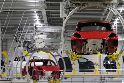 Porsche Werk Leipzig Produktion vom Porsche Macan im Porsche Werk Leipzig (Sachsen)-stock-foto