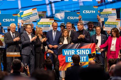 Kleine Parteitag (Parteiausschuss) der Christlich-Sozialen Union, N?rnberg, 08.02.2025-stock-foto