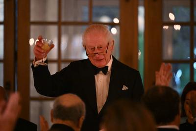 King Charles and Queen Camilla at UK - Italy Dinner-stock-foto