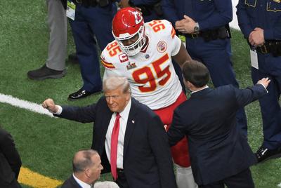 Eagles vs Chiefs in Super Bowl LIX in New Orleans-stock-foto