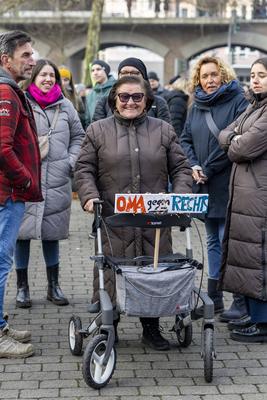 M?lheim stellt sich quer, Demonstration gegen Rechts, M?lheim an der Ruhr, NRW, Deutschland-stock-photo