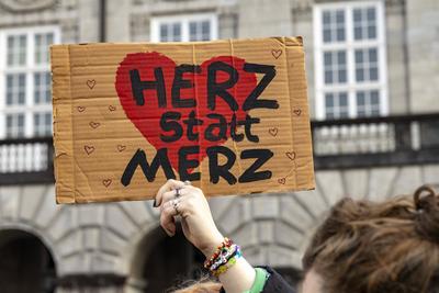 M?lheim stellt sich quer, Demonstration gegen Rechts, M?lheim an der Ruhr, NRW, Deutschland-stock-photo