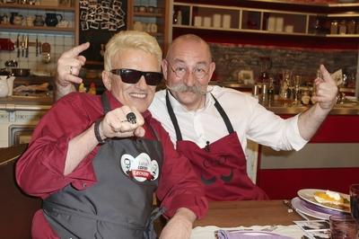 Heino und Horst Lichter bei der Aufzeichnung der ZDF Talk und Kochsendung Lafer Lichter Lecker i-stock-foto