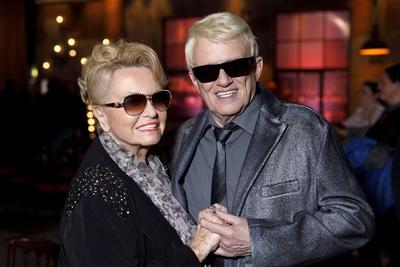 Hannelore Kramm mit Ehemann Heino bei der Aufzeichnung der WDR-Talkshow K?lner Treff im WDR Studio BS 2. K?ln, 01.02.20-stock-foto