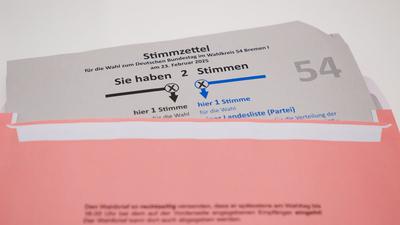 Bundestagswahl 2025, Stimmzettel und Wahlschein-stock-photo