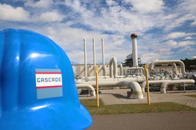Blick am Dienstag (30.08.2022) auf den Energiestandort in Lubmin (Vorpommern Greifswald) mit dem Gel?nde der Gascade Gas-stock-foto