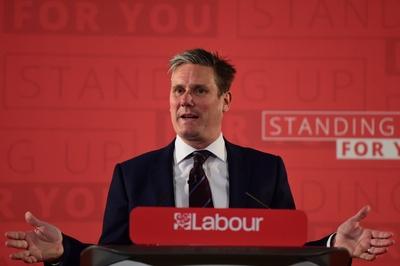 Bilder des Tages 25 04 2017 London United Kingdom Keir Starmer Brexit Speech Keir Starmer Sha-stock-foto