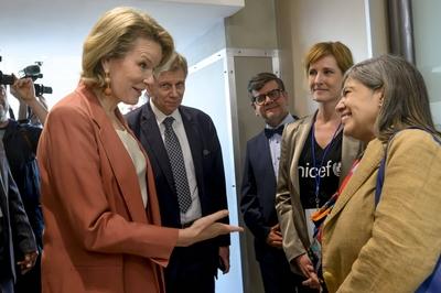 Queen Mathilde In  Costa Rica With Unicef-stock-photo