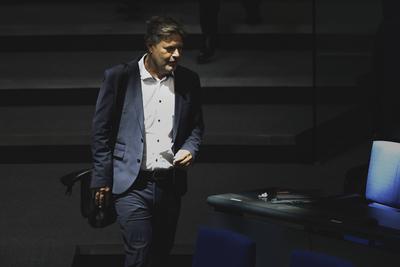 Robert Habeck (Buendnis 90/Die Gruenen), Bundesminister fuer Wirtschaft und Klimaschutz und Vizekanzler, aufgenommen im-stock-foto