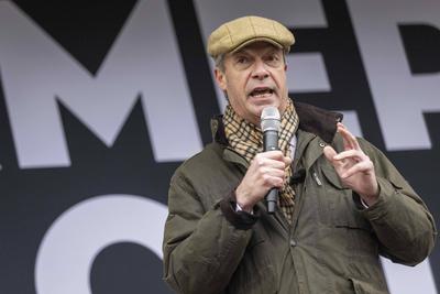Nigel Farage attends Farmers Protest-stock-photo