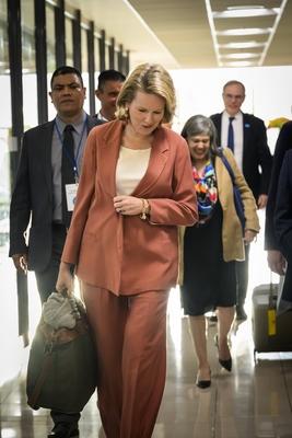 Queen Mathilde In  Costa Rica With Unicef-stock-photo