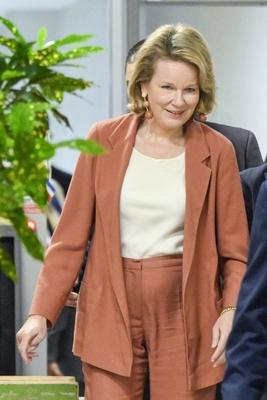 Queen Mathilde In  Costa Rica With Unicef-stock-photo