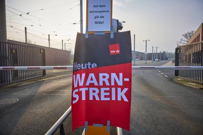 Verdi Streik bei der BOGESTRA-stock-foto