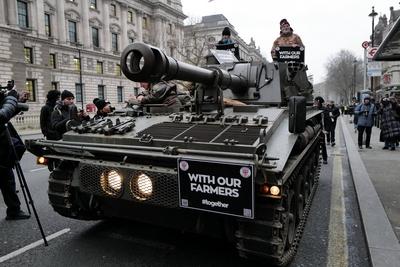 Farmers protest in London-stock-foto