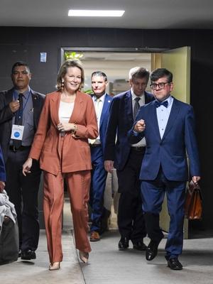 Queen Mathilde In  Costa Rica With Unicef-stock-photo