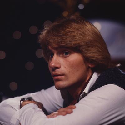 Rainhard Fendrich, ?sterreichischer Liedermacher und Schauspieler, Deutschland 1981. Austrian actor and songwriter Rain-stock-foto