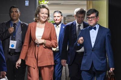 Queen Mathilde In  Costa Rica With Unicef-stock-photo