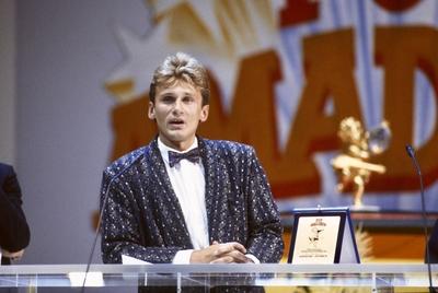 1. Pop AMADEUS 1985 Wien, Stadthalle, 06.06.1986 Erster ?sterreichischer Schallplatten-Preis Urversion des heutigen AMA-stock-foto
