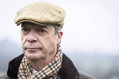 Nigel Farage attends Farmers Protest-stock-photo