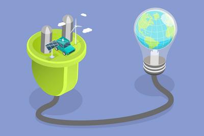 3D Isometric Flat Conceptual Illustration of Green Energy, Smart Grid Technologies<br>3D Isometric Flat Conceptual Illus-stock-foto