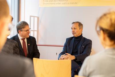 Pr?sentation der Werbekampagne Wahl-O-Mat in Bonn - 10.02.2025-stock-foto