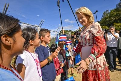 Queen Mathilde In  Costa Rica With Unicef-stock-foto