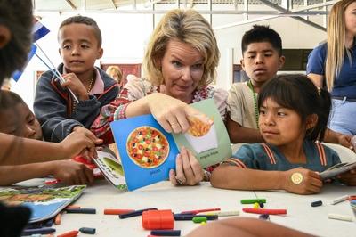 Queen Mathilde In  Costa Rica With Unicef-stock-foto