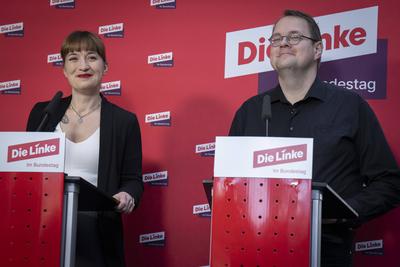 Gruppe, Die Linke, Heidi Reichinnek, S?ren Pellmann-stock-photo