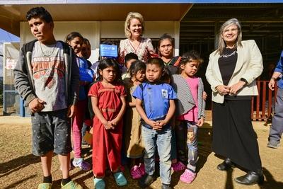 Queen Mathilde In  Costa Rica With Unicef-stock-foto