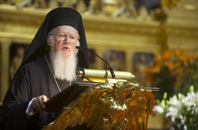 Der ?kumenische Patriarch Bartholom?us I. von Konstantinopel (Foto) hielt am Mttwochabend (14.05.2014) im Berliner Dom-stock-photo