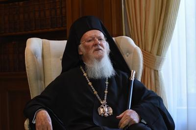His All Holiness, Bartholomew I, Archbishop of Constantinople, New Rome, and Ecumenical Patriarch in Athens in Maximos-stock-foto