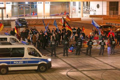 Halle (Saale), Sachsen-Anhalt, Deutschland, 10.02.2025: H?ndelhalle: Wahlkampfveranstaltung von B?ndnis90/Die Gr?nen: De-stock-foto