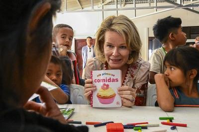 Queen Mathilde In  Costa Rica With Unicef-stock-foto